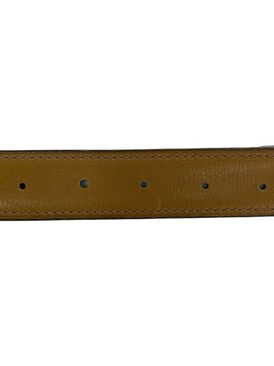 HERMES Dark Brown Light Brown Box Calf Circle G Belt main image 6